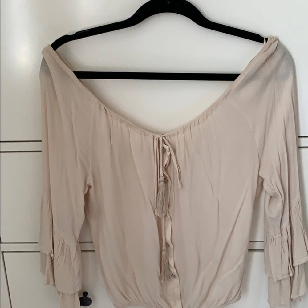 Cotton Candy LA off the shoulder peasant top